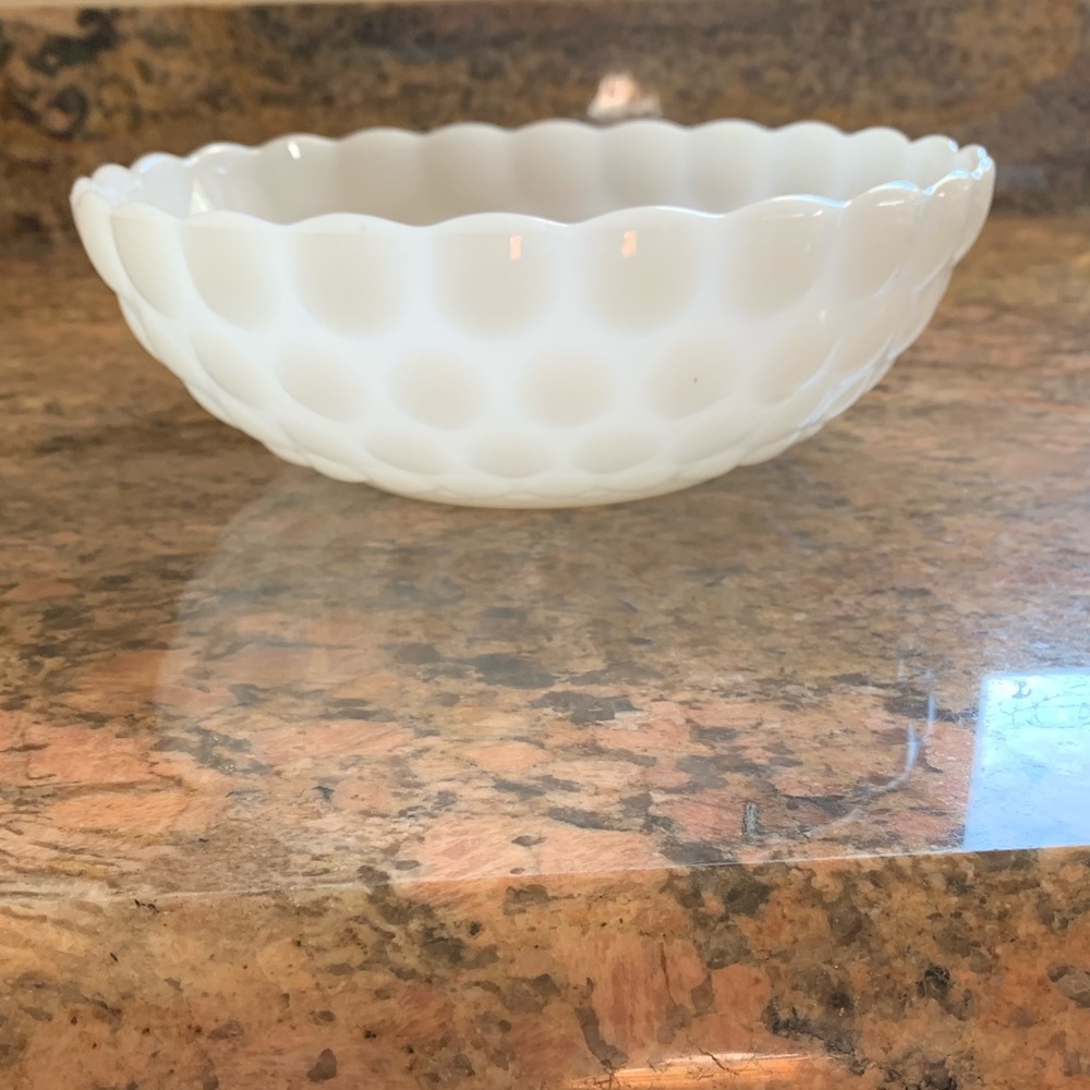 Vintage Anchor Hocking Bubble Bowl Milk Glass